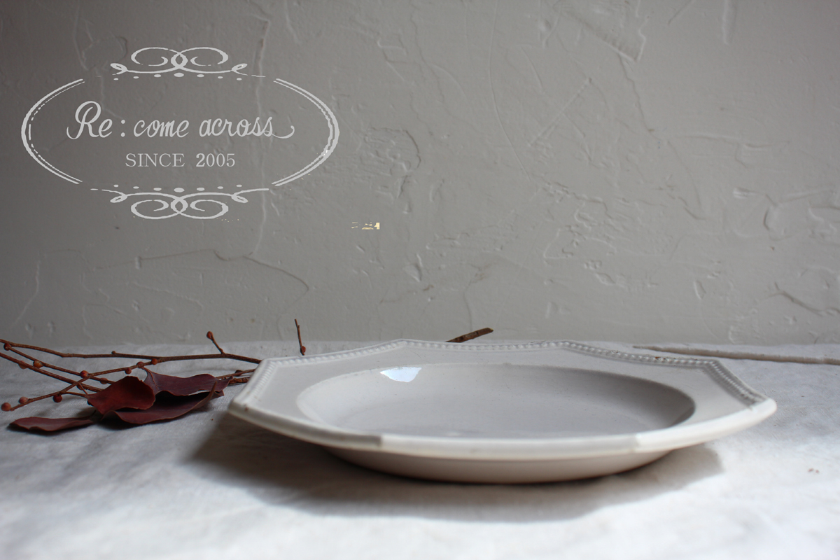 全国送料無料 オクトグナル 八角皿 デザート皿 フランスアンティーク 