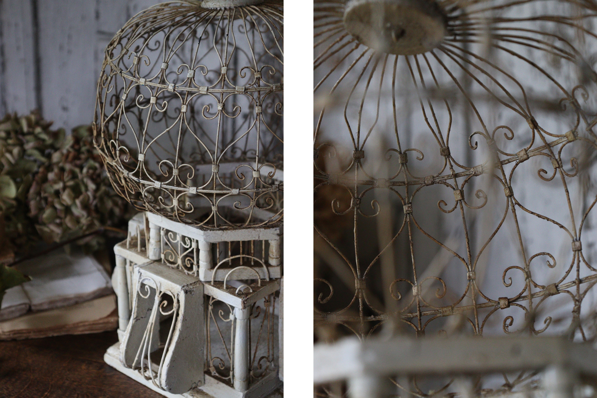 アンティークバードケージ フランスの古い鳥籠 全国送料無料