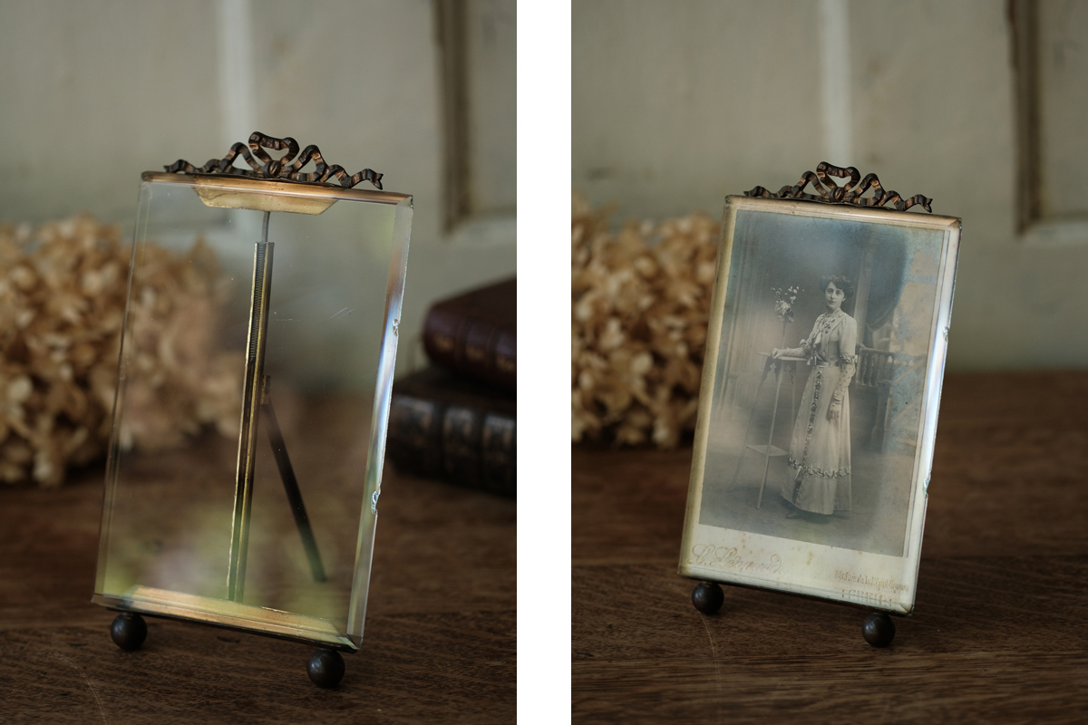 フランスアンティーク リボンモチーフのフォトフレーム オルモル装飾 写真立て フォトフレーム 全国送料無料