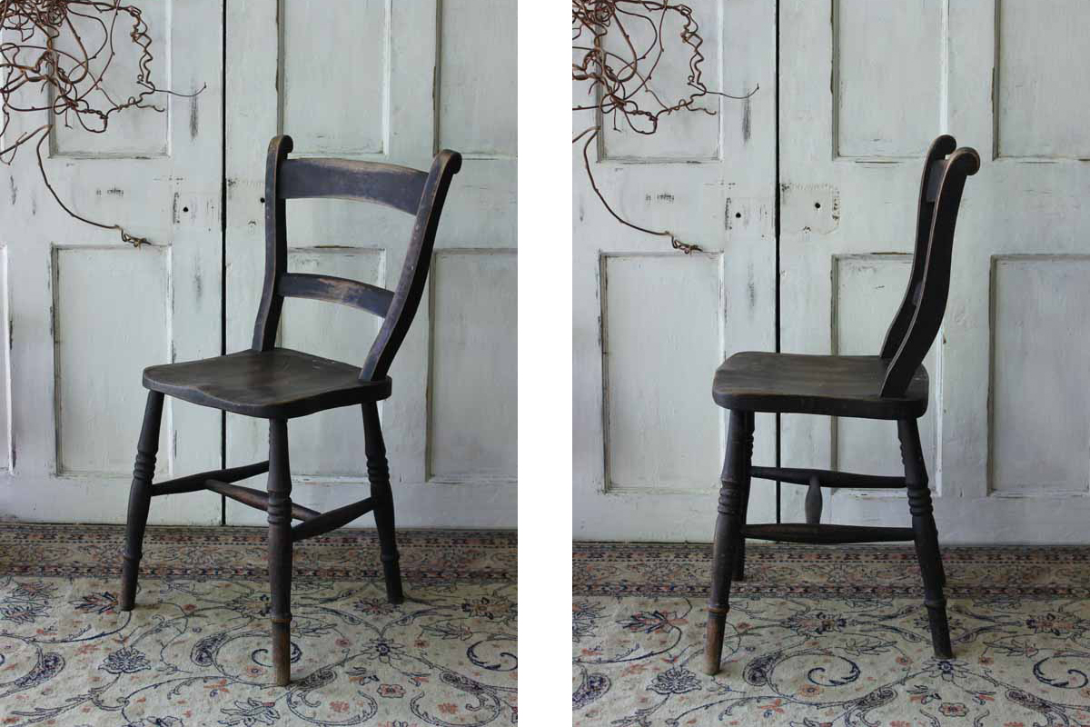 フランスキッチンチェア ブロカント木製の素朴な椅子 全国送料無料