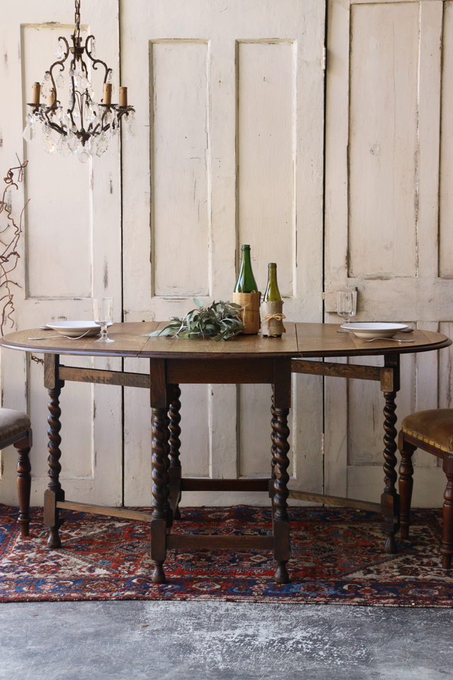 英国アンティーク ゲートレッグテーブル バタフライテーブル ダイニングテーブル 食卓テーブル