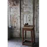 イギリスの古い シンプルな木製スツール 椅子