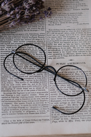 日本の古い巻きつるメガネ デッドストック(未使用品) アンティーク眼鏡