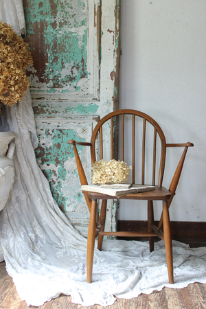 イギリス 古い 曲げ木の アーム付きチェア 椅子